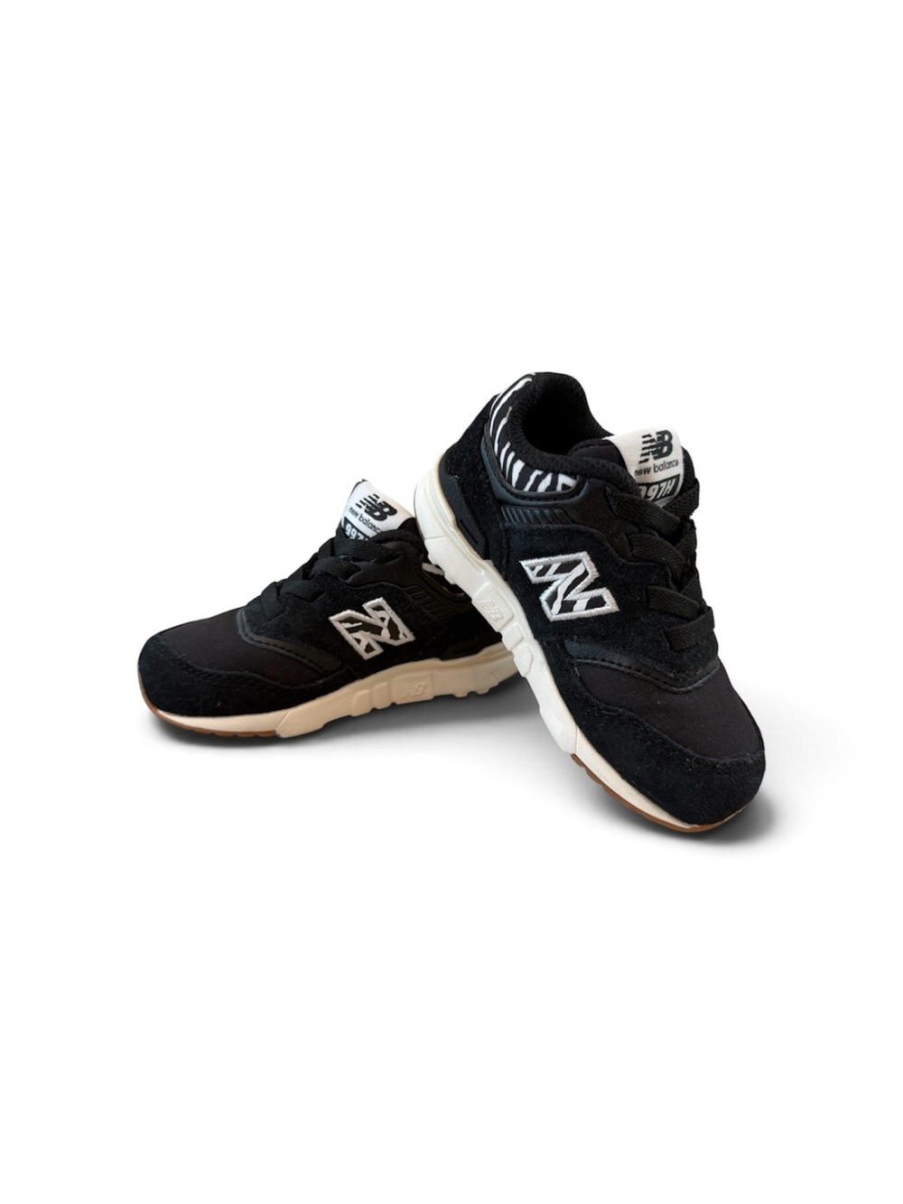 New Balance Kids' Black Zebra Accent Running Shoes